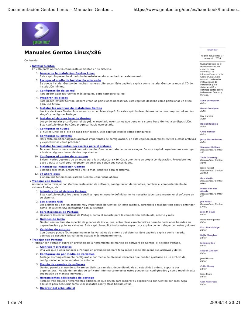 Imágen de pdf Manuales Gentoo Linux/x86